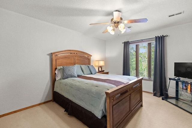 16180 Black Oak Ln, Rogers, AR 72756 - bedroom with light colored carpet, baseboards, and ceiling fan