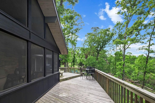 16180 Black Oak Ln, Rogers, AR 72756 - wooden deck with a sunroom