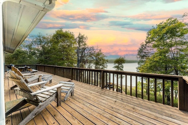 9211 Larue Rd, Rogers, AR 72756 - deck featuring a water view