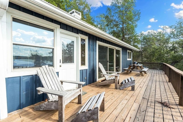 9211 Larue Rd, Rogers, AR 72756 - wooden deck featuring outdoor dining area