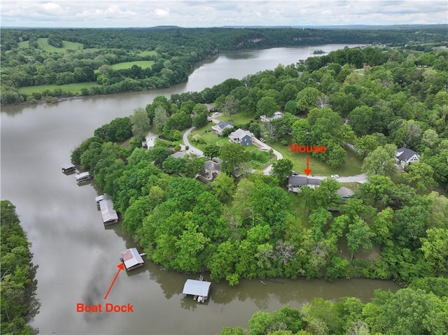 22058 Dogwood Cir, Springdale, AR 72764 - aerial view of a large body of water and a forest