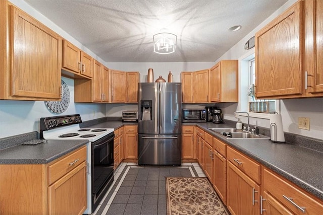 22058 Dogwood Cir, Springdale, AR 72764 - kitchen with stainless steel appliances, dark countertops, and a sink