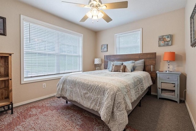 22058 Dogwood Cir, Springdale, AR 72764 - bedroom featuring multiple windows, baseboards, and ceiling fan