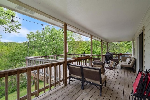 22058 Dogwood Cir, Springdale, AR 72764 - deck featuring an outdoor hangout area