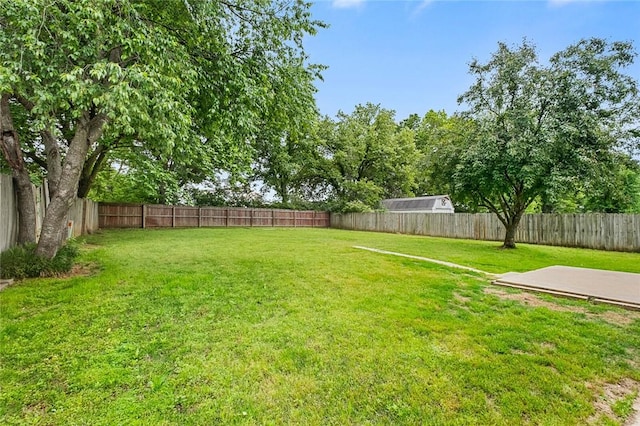 view of yard with a patio area