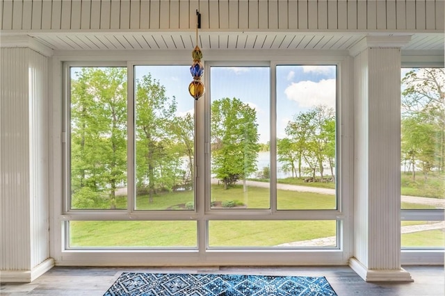 9696 Fuller Rd, Rogers, AR 72756 - entryway with plenty of natural light and wood finished floors