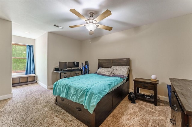 9696 Fuller Rd, Rogers, AR 72756 - bedroom featuring carpet floors, baseboards, and ceiling fan