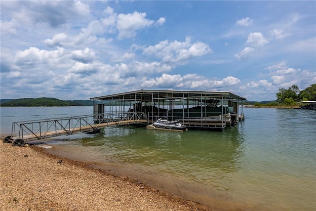 9696 Fuller Rd, Rogers, AR 72756 - dock area with boat lift and a water view