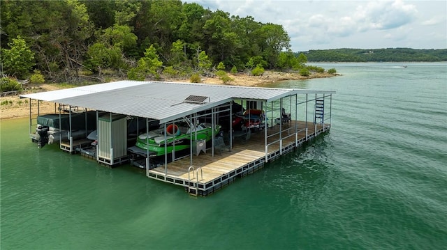 9696 Fuller Rd, Rogers, AR 72756 - dock area with boat lift and a water view