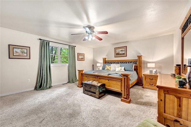 17155 Deer Park Ln, Pea Ridge, AR 72751 - bedroom with carpet floors, baseboards, and a ceiling fan