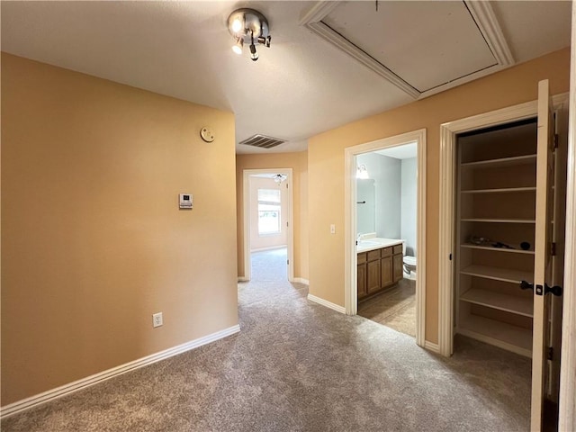 3703 Hansom Loop, Bentonville, AR 72712 - corridor with attic access, carpet flooring, and baseboards