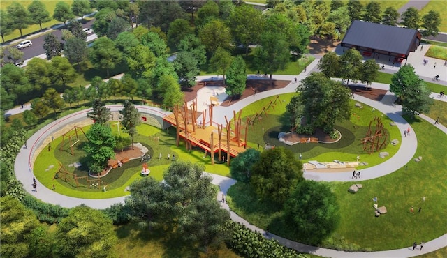 bird's eye view of a park