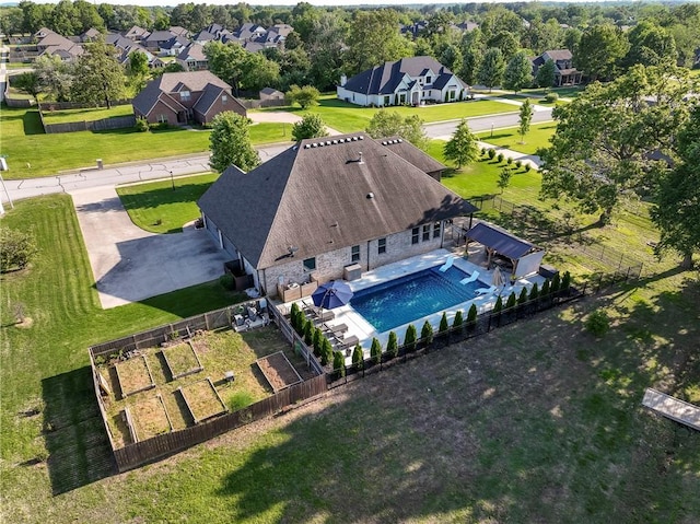 914 King Arthur Dr, Elm Springs, AR 72762 - aerial view of residential area featuring a pool area