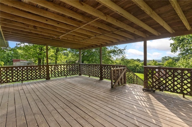 170 NC-8376, Jasper, AR 72641 - wooden terrace with view of wooded area