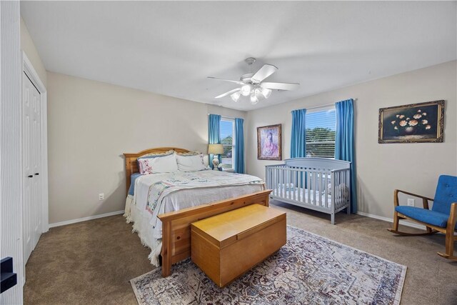 14156 Rolling Hills Dr, Bentonville, AR 72712 - bedroom featuring carpet, a ceiling fan, and baseboards