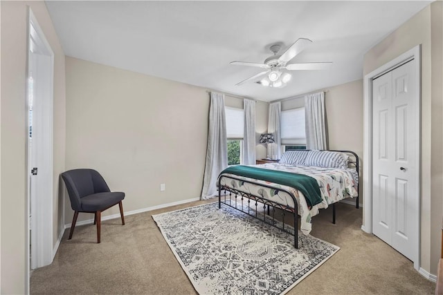 14156 Rolling Hills Dr, Bentonville, AR 72712 - carpeted bedroom with baseboards and ceiling fan