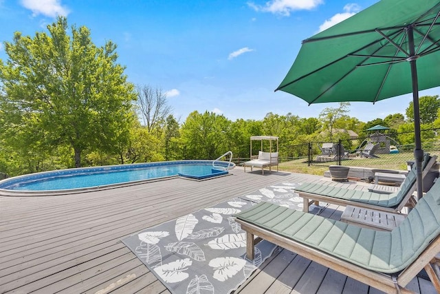 14156 Rolling Hills Dr, Bentonville, AR 72712 - outdoor pool with a deck and fence