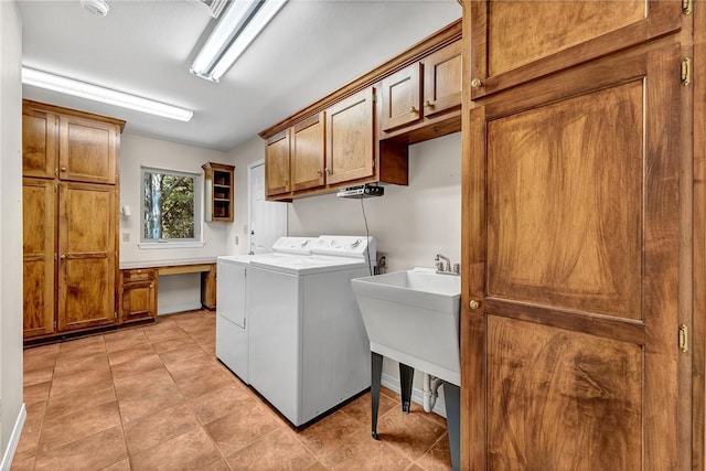 20916 Slate Gap Rd, Garfield, AR 72732 - clothes washing area featuring washer and clothes dryer and cabinet space