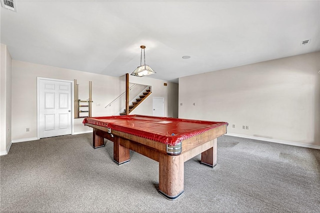 20916 Slate Gap Rd, Garfield, AR 72732 - game room featuring carpet, baseboards, and billiards table