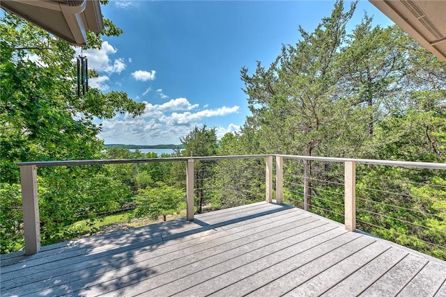 20916 Slate Gap Rd, Garfield, AR 72732 - deck featuring a water view