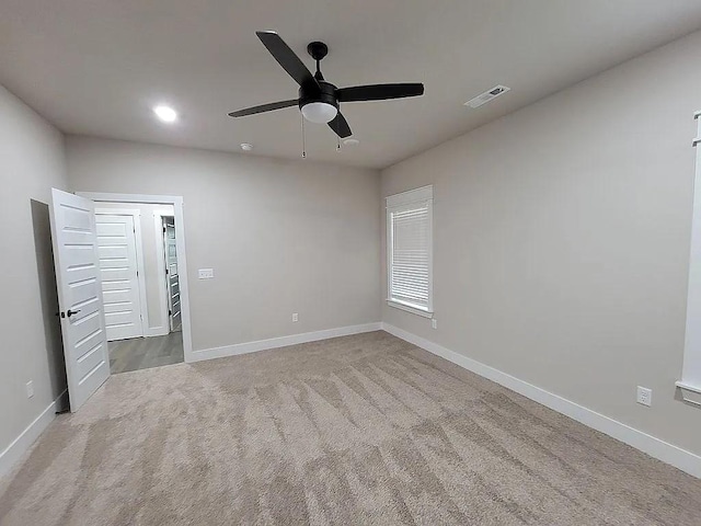 4202 SW Plumley Ave, Bentonville, AR 72713 - carpeted empty room with baseboards, a ceiling fan, and recessed lighting