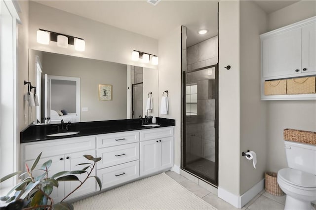 3 Francis Dr, Bella Vista, AR 72715 - full bathroom featuring a stall shower, toilet, ensuite bathroom, and tile patterned floors