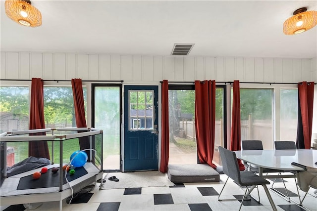 view of sunroom