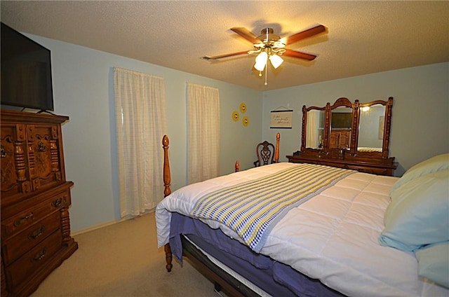 3001 Mcdonald Ave, Springdale, AR 72762 - carpeted bedroom featuring ceiling fan and a textured ceiling
