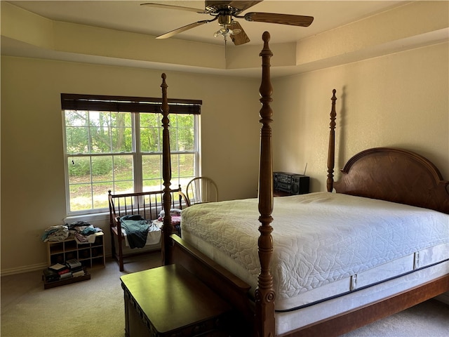 5095 Saxon St, Springdale, AR 72764 - bedroom with light colored carpet, baseboards, and ceiling fan