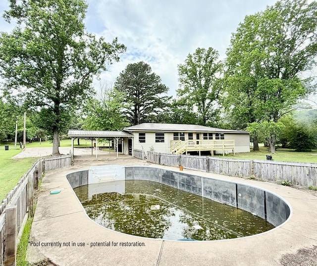 10098 Bayview Rd, Dardanelle, AR 72834 - view of swimming pool with a deck