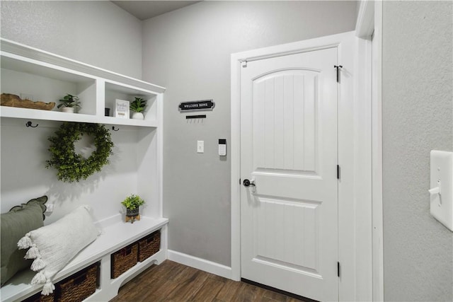 1904 Tull Dr, Pea Ridge, AR 72751 - mudroom with dark wood-style flooring and baseboards