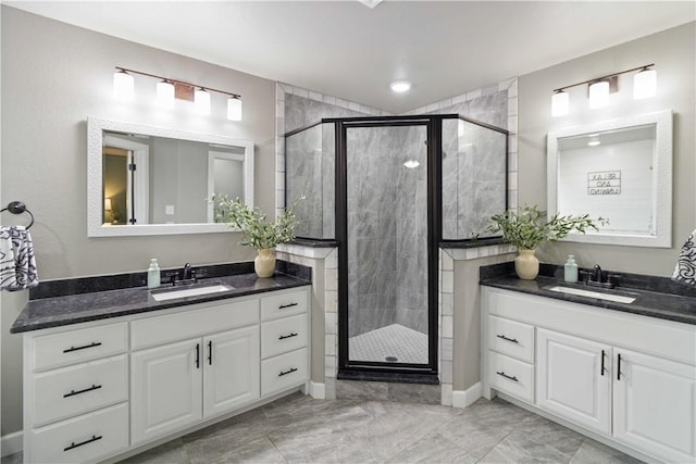 1904 Tull Dr, Pea Ridge, AR 72751 - full bathroom featuring a stall shower and two vanities