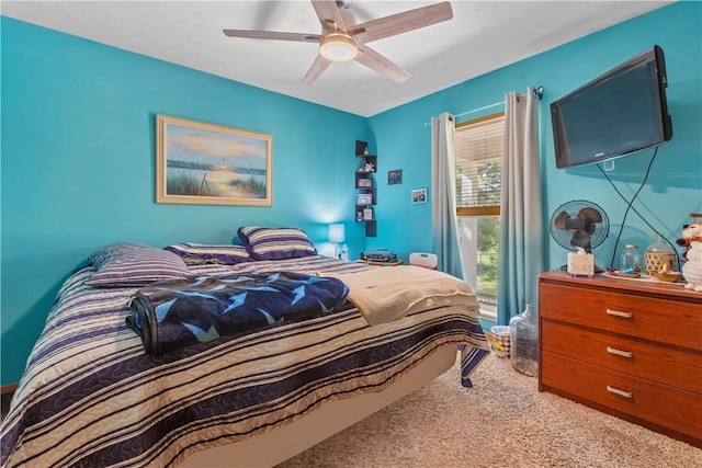 3277 Bellefonte Rd, Harrison, AR 72601 - carpeted bedroom featuring access to outside and a ceiling fan