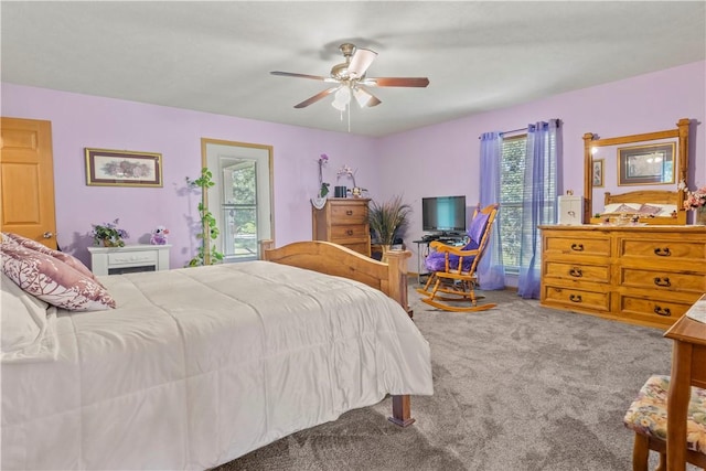 3277 Bellefonte Rd, Harrison, AR 72601 - carpeted bedroom with a ceiling fan