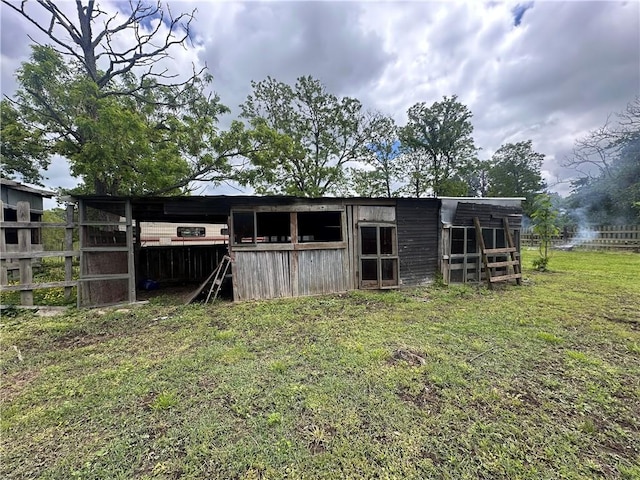 11836 Fresno Rd, West Fork, AR 72774 - view of outbuilding with an outbuilding and fence