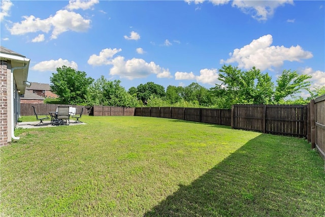 view of yard featuring a patio