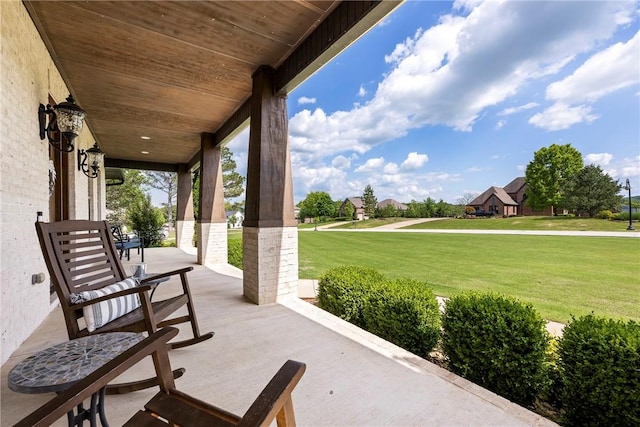 view of patio with covered porch