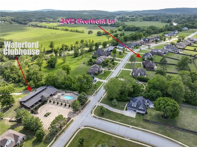 aerial view of property's location