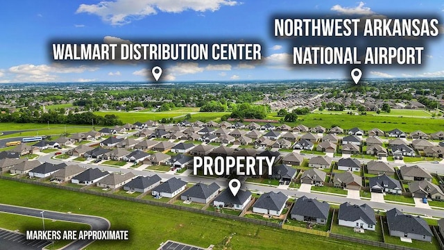 aerial perspective of suburban area