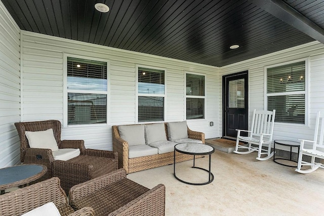 view of patio / terrace featuring an outdoor living space