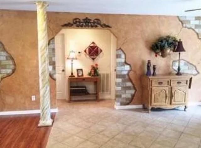 3801 SW Moline Ave, Bentonville, AR 72712 - detailed view of ornate columns and baseboards