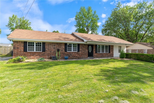 1207 SE E St, Bentonville, AR 72712 - ranch-style home with brick siding and central AC unit