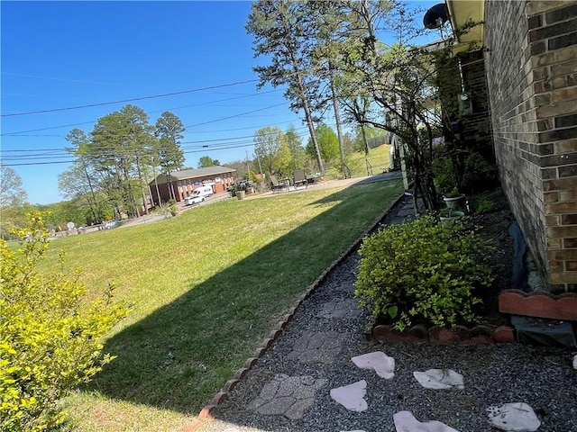 view of grassy yard