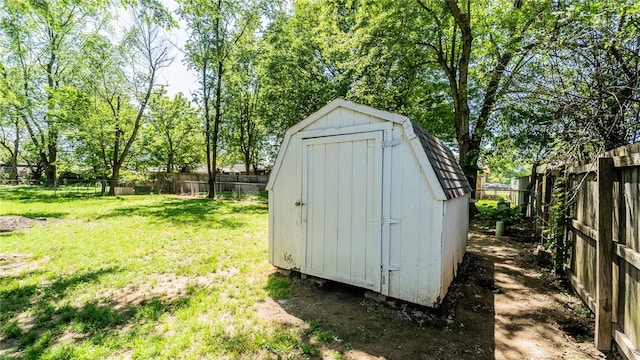 view of shed