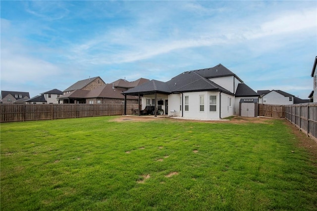 rear view of property with a patio area