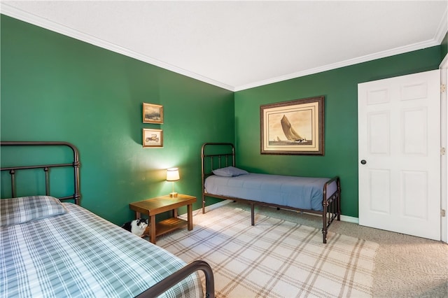10 Forfar Cir, Bella Vista, AR 72715 - bedroom with light colored carpet, crown molding, and baseboards