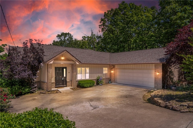 10 Forfar Cir, Bella Vista, AR 72715 - view of front of property featuring brick siding, concrete driveway, roof with shingles, and an attached garage