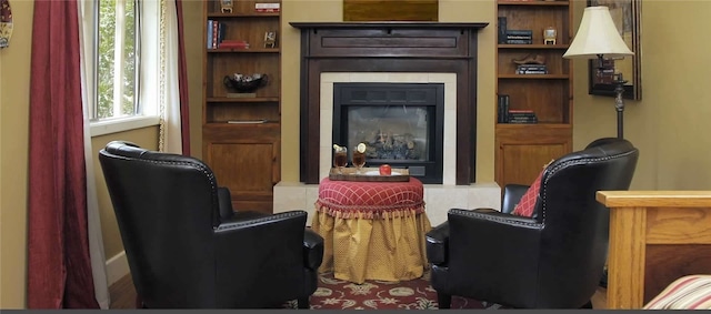 35 Kingshighway, Eureka Springs, AR 72632 - living room featuring a glass covered fireplace