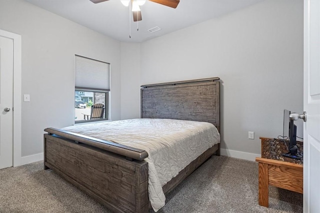 2204 N Kathryn Ln, Siloam Springs, AR 72761 - bedroom featuring carpet floors, baseboards, and a ceiling fan