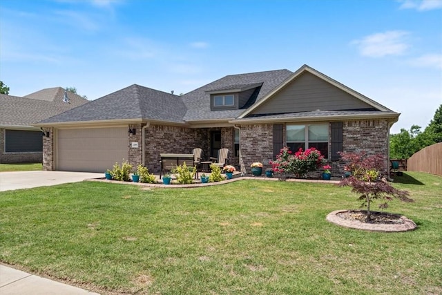 2204 N Kathryn Ln, Siloam Springs, AR 72761 - view of front of house with an attached garage, brick siding, and concrete driveway